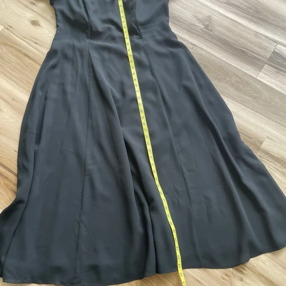 Vintage Jessica McClintock Gunne Sax Black Evening Dress Size 18 - Picture 5 of 12